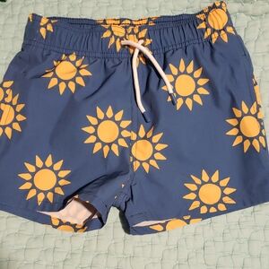 Blue Yellow Sunshine 8 Scene & Heard Swim Shorts Trunks Shorties
